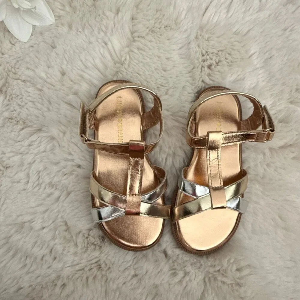 Lucky Brand Evie Sandal Metallic Sandal Size 10M Toddler Girls